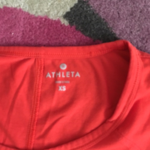 Athleta T-Shirt, Women’s XS, Bright Coral. VGUC - Picture 3 of 7